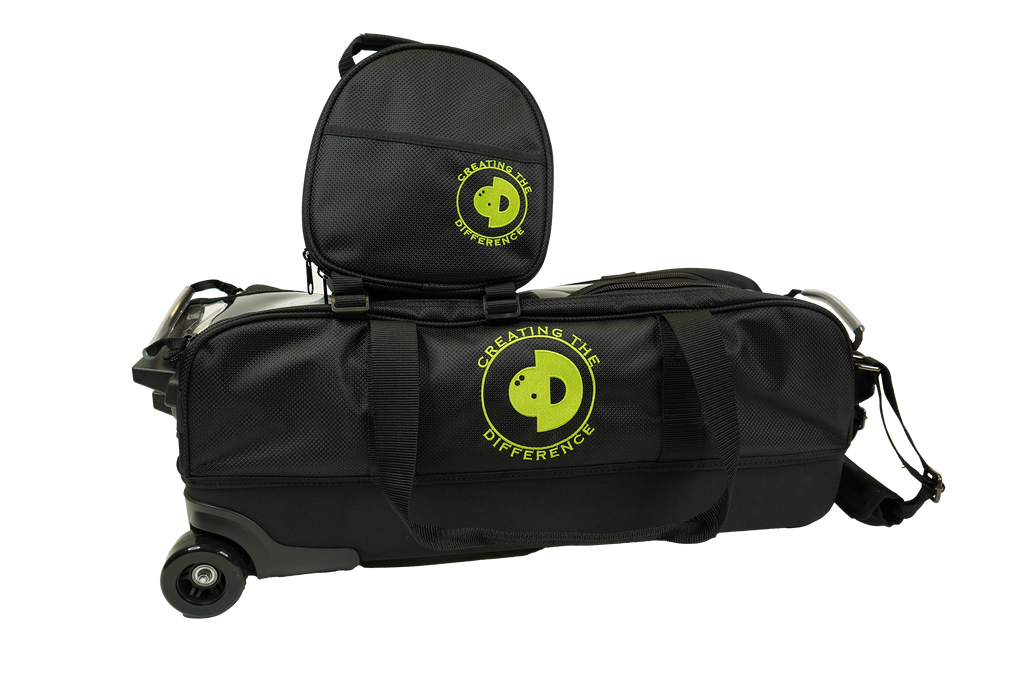 NEW 3-Ball Roller Tote with Optional Single Bag Attachment and Personalized Name Tag