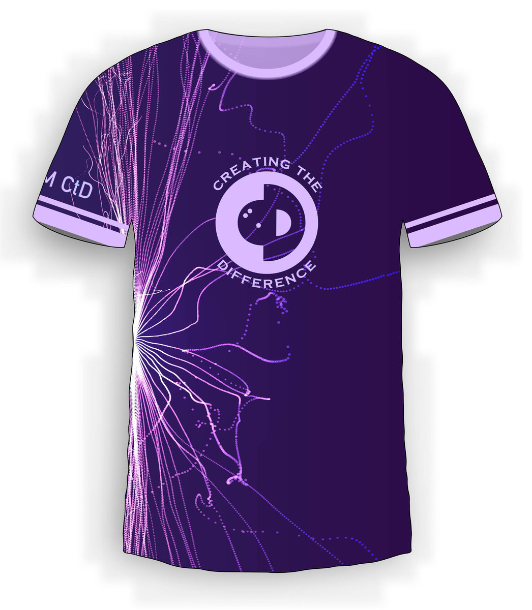 BOA White and Purple Lightning Bowling Jersey