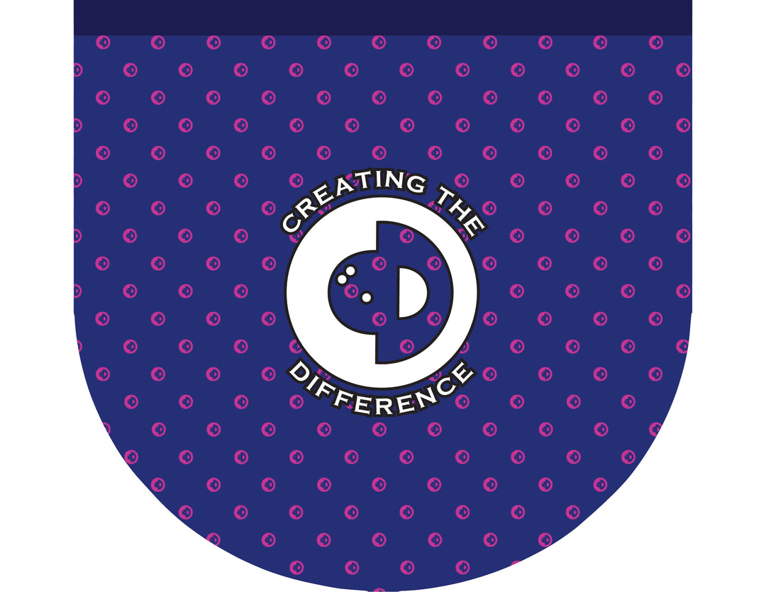 Pink CTDots on Blue Bowling Ball Bag