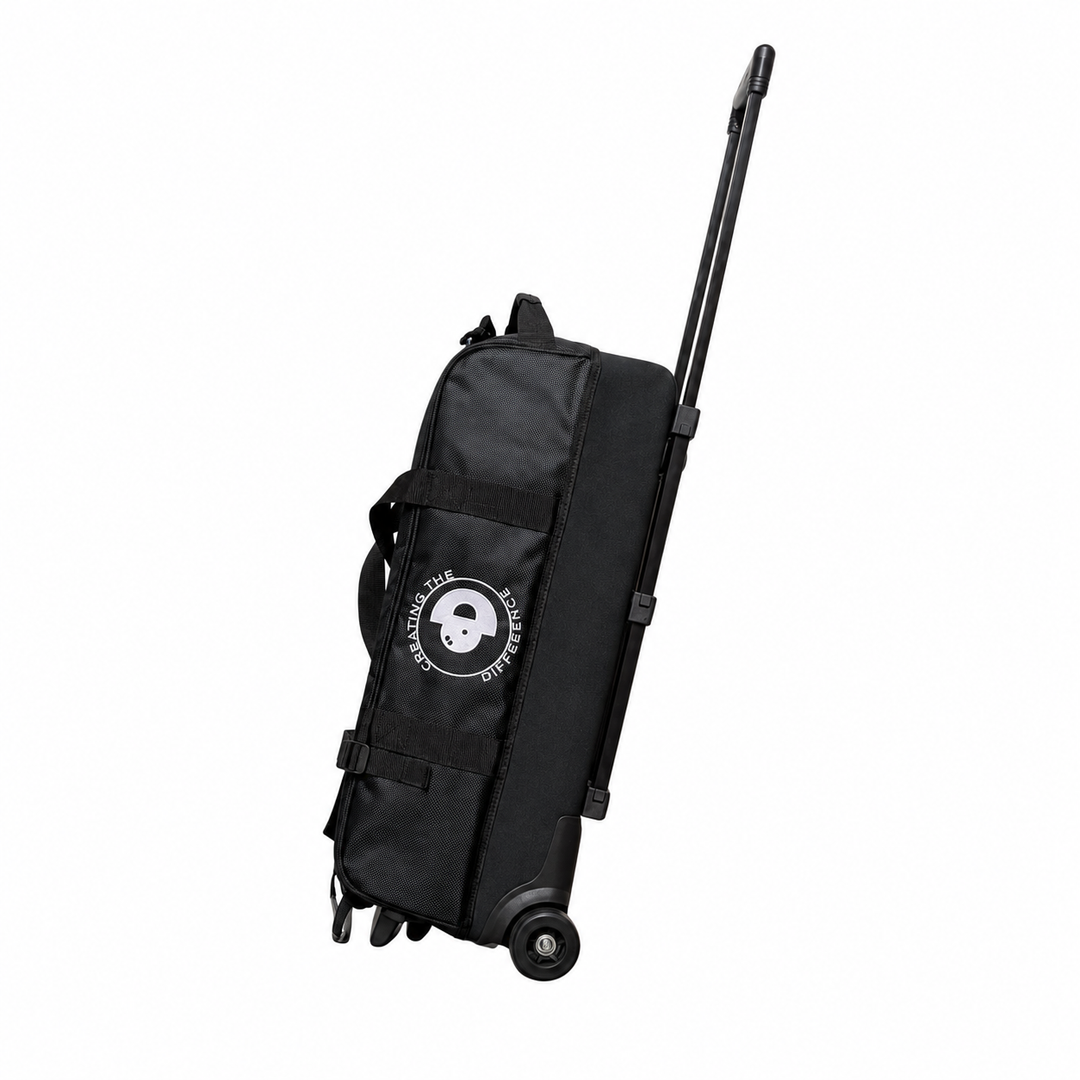 Triple Roller Bowling Bag with Handle - White Logo