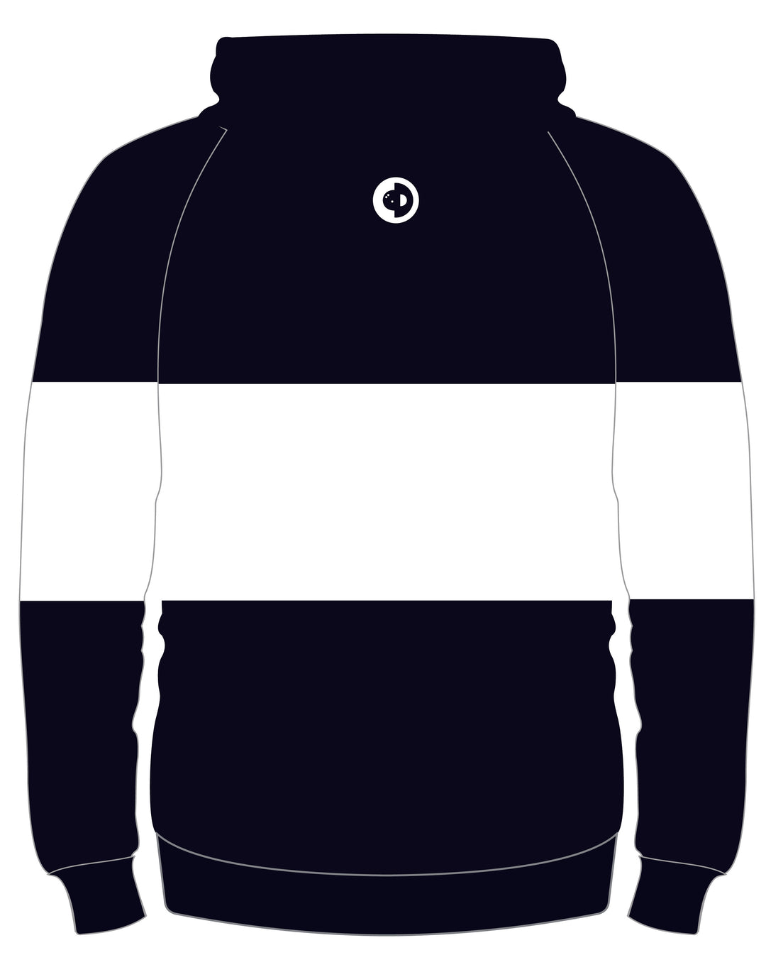 Tri-Stripe Black Hoodie