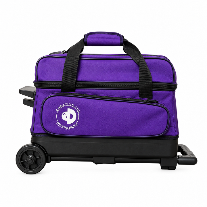 Double Roller Bowling Bag Purple