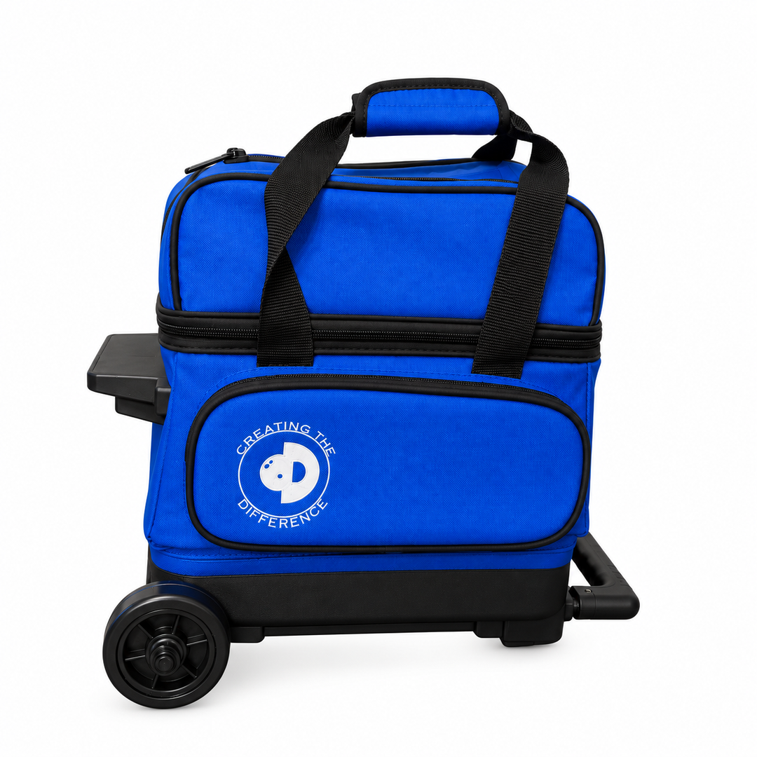 Single Ball Roller Bowling Bag Blue