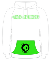 White and Green Unisex Hoodie