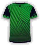 Gray Stripes on Green Jersey