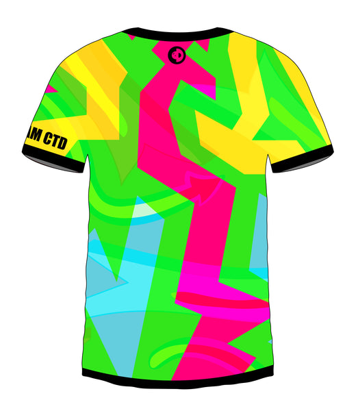 Unisex Multicolor Full Sublimation Sports Jersey And T-Shirts - Black Red  Mix Pattern